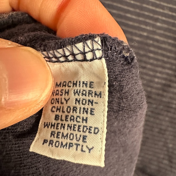 Vintage Polo Ralph Lauren Sweatshirt Mens Large Navy Striped 90s Crewneck Pony - Picture 7 of 8